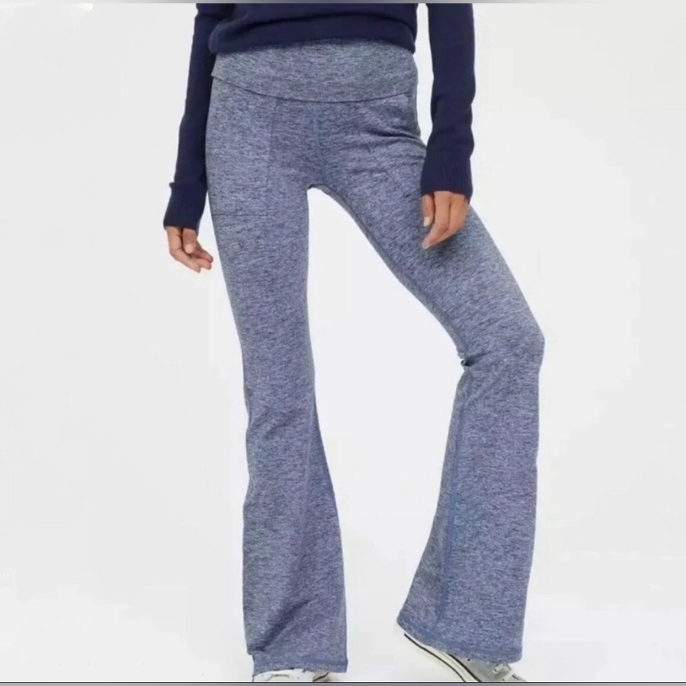 Aerie Offline Hugger High Rise Lounge Foldover Flare Legging Bootcut Pants Sz XS